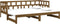 vidaXL - Slaapbank - uitschuifbaar - grenenhout - honingbruin - 2x(90x200) - cm