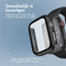 imoshion Screenprotector - Geschikt voor Apple Watch Series 7 / 8 / 9 - 41mm - Full Cover Hard Case / Beschermend Hoesje - Zwart