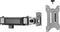 My Wall bureaubeugel voor 2 monitoren tot 32 inch / full motion / zwart/zilver