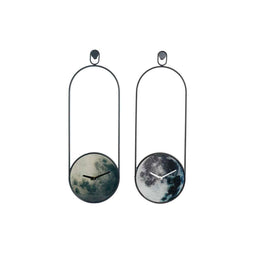 Muurklok DKD Home Decor Kristal Grijs Ijzer (20 x 4.5 x 60 cm) (2 pcs)