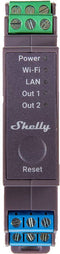 Shelly Pro 2 - Relaismodule - 2-kanaals DIN-rail met WiFi LAN Bluetooth - 25 A (1x)