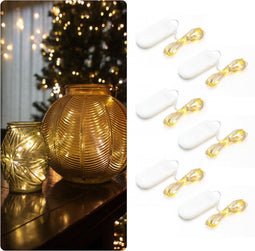 Giftmas Lichtsnoeren - 6x2M LED Verlichting - 6 stuks - Warm Wit - 72 uur brandtijd (6 stuks)