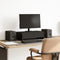 vidaXL - Monitorstandaard - met - lades - 50x27x15 - cm - bewerkt - hout - zwart