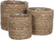 Mica Decorations Atlantic Plantenmand - Set van 3 - H12 x Ø12 cm H14 x Ø14 cm H16 x Ø16 cm - Zeegras - Lichtbruin (set van 3)
