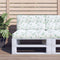 vidaXL - Palletkussen - bladpatroon - 70x40x12 - cm - stof