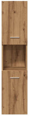 vidaXL - Badkamerwandkast - 30x30x130cm - bewerkt - hout - artisanaal - eikenkleur