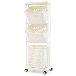 Coast Wasmand - 3 manden - Max. 35 kg - 40x30x112 cm - Wit