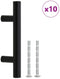 vidaXL - Handvatten - 10 - st - 64 - mm - roestvrij - staal - zwart