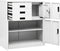 vidaXL - Kantoorkast - 90x40x102 - cm - staal - wit