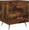vidaXL - Nachtkastje - 40x35x47,5 - cm - bewerkt - hout - gerookt - eikenkleurig