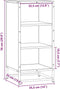 vidaXL - Dressoir - 35,5x35x76 - cm - bewerkt - hout - en - metaal - grijs - sonoma