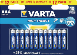 Varta - 4903 - High Energy Alkaline Batterijen 1.5 V - 12 pack
