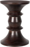 Zoeloe-bijzettafel/kruk-mangohout-walnoot kleur