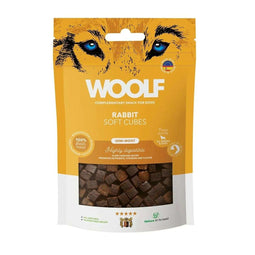 Snack voor honden Woolf Soft Cubes Rabbit Konijn 100 g
