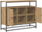 vidaXL - Sideboard - Artisan - Eiken - 100x35x80 - cm - Engineered - Wood - en - Staal