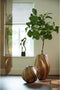 Light & Living Vaas Yatung - Antiek Brons - Ø34cm - Steen - Moederdag - Moederdag Cadeau - Moederdag Cadeautje - Moederdag Cadeau idee