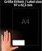 Avery 4781 - Universele Etiketten - 97 x 42,3 mm - Permanent klevend - Wit (300 stuks)