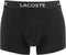 Lacoste Heren 3-pack Trunk - Comfortabel stretchkatoen - Zwart/Grijs/Wit (3-pack)