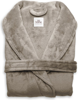 Zohome Badjas Cara - Kamerjas voor Dames en Heren - L - Ochtendjas - Geschikt voor de Sauna - Taupe