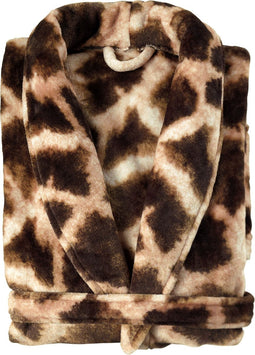 Zohome Badjas Giraffe - Kamerjas voor Dames en Heren - M - Ochtendjas - Geschikt voor de Sauna - Bruin