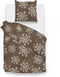 Zohome Bassett Dekbedovertrek - Tweepersoons - Katoen - 200x200-220cm - Taupe