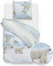 Zohome Ber Dekbedovertrek - Flanel - Eenpersoons - 140x200/220 cm - Blue