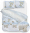Zohome Ber Dekbedovertrek - Flanel - Eenpersoons - 140x200/220 cm - Blue
