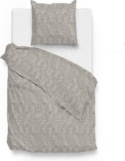 Zohome Blitz Dekbedovertrek - Eenpersoons - Flanel - 140x200-220cm - Natural