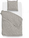 Zohome Blitz Dekbedovertrek - Eenpersoons - Flanel - 140x200-220cm - Natural
