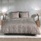 Zohome Blitz Dekbedovertrek - Lits-jumeaux - Flanel - 260x200-220cm - Natural