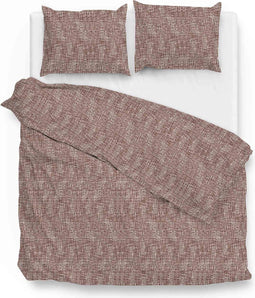 Zohome Blitz Dekbedovertrek - Tweepersoons - Flanel - 200x200-220cm - Rood