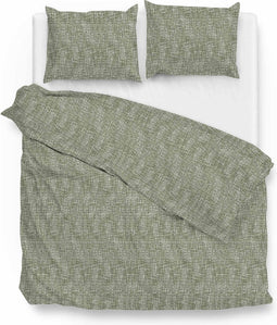 Zohome Blitz Dekbedovertrek - Tweepersoons - Flanel - 200x200-220cm - Groen