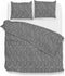 Zohome Blitz Dekbedovertrek - Tweepersoons - Flanel - 200x200-220cm - Taupe