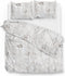 ZoHome Caiden Dekbedovertrek - Eenpersoons - 140x200/220 cm - Light Grey