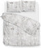 ZoHome Caiden Dekbedovertrek - Litsjumeaux XL - 260x200/220 cm - Light Grey