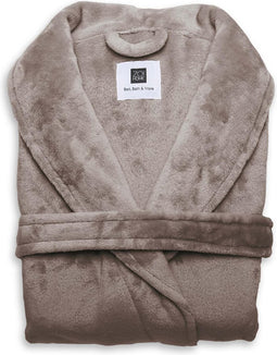 ZoHome Cara Badjas Lang - Fleece - Maat L - Ash Brown
