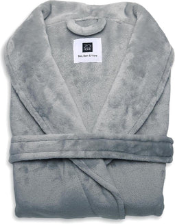 ZoHome Cara Badjas Lang - Fleece - Maat S - Seal Grey