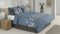 Zohome Cecilla Dekbedovertrek - 100% Katoen - 240x220 - Blauw