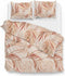 Zohome Dekbedovertrek Alejandro - Bedlinnen met Bladeren print - 260x220 - Oranje - Dekbedhoes van 100% Katoen-Satijn