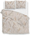Zohome Dekbedovertrek Amber - Bedlinnen met Takken print - 140x220 - Natural - Dekbedhoes van 100% Katoen-Flanel