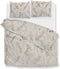 Zohome Dekbedovertrek Amber - Bedlinnen met Takken print - 200x220 - Natural - Dekbedhoes van 100% Katoen-Flanel