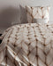 Zohome Dekbedovertrek Ayah - Bedlinnen met Breiwerk print - 260x220 - Natural - Dekbedhoes van 100% Katoen-Flanel