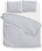 Zohome Dekbedovertrek Banda-di-Lino - Bedlinnen met Strepen - 140x220 - Blauw - Dekbedhoes van 100% Katoen