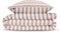 Zohome Dekbedovertrek Banda-di-Lino - Bedlinnen met Strepen - 140x220 - Beige - Dekbedhoes van 100% Katoen