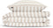Zohome Dekbedovertrek Banda-di-Lino - Bedlinnen met Strepen - 140x220 - Beige - Dekbedhoes van 100% Katoen
