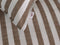 Zohome Dekbedovertrek Banda-di-Lino - Bedlinnen met Strepen - 140x220 - Taupe - Dekbedhoes van 100% Katoen