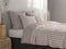 Zohome Dekbedovertrek Banda-di-Lino - Bedlinnen met Strepen - 140x220 - Beige - Dekbedhoes van 100% Katoen