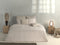 Zohome Dekbedovertrek Banda-di-Lino - Bedlinnen met Strepen - 240x220 - Beige - Dekbedhoes van 100% Katoen