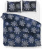 Zohome Dekbedovertrek Bassett - Bedlinnen met Bloemen print - 200x220 - Blauw - Dekbedhoes van 100% Katoen