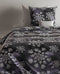 Zohome Dekbedovertrek Bassett - Bedlinnen met Bloemen print - 200x220 - Blauw - Dekbedhoes van 100% Katoen